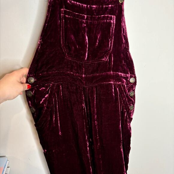 Faherty Vintage Silk Velvet Mechanic Overall Jumpsuit - Picture 3 of 11